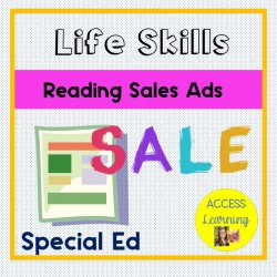 Life Skills Reading a Sales Ad Special Education